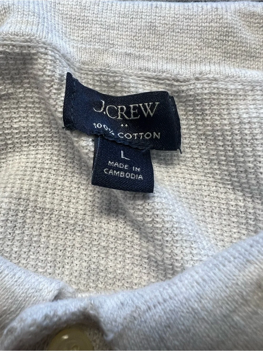 Textured cotton sweater-polo